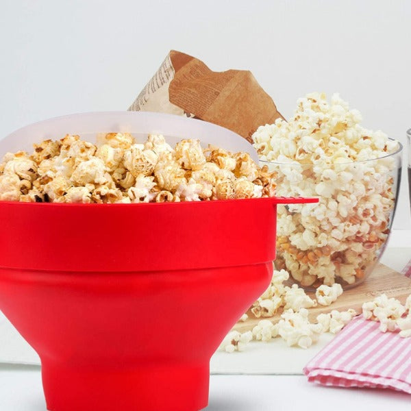 Bol à popcorn pliable en silicone
