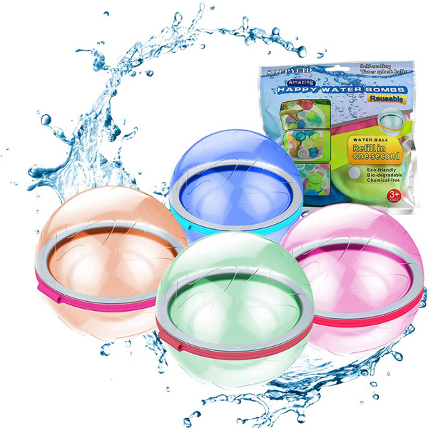 Bombes à eaux réutilisables en silicone  | Lot de 6 ballons